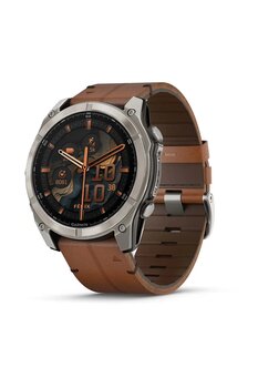 Garmin Fenix 8 – 51mm AMOLED Sapphire Karbon Gri DLC, Deri Kayışlı
