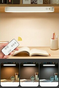 Technojet Kumandalı Dokunmatik Masa Lambası Usbli Taşınabilir LED Aydınlatma Renk Seviye Ayar Seç. - Beyaz