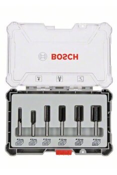 BoschPro Freze Seti 6 'lı Düz 6 mm şaftlı