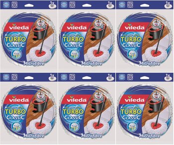 Vileda Turbo Yedek Mop Paspas Ucu (%100 Mikrofiber) (6 Lı Set)