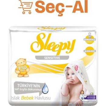 8 Adet Sleepy Sensitive Islak Havlu 3 x 50'li