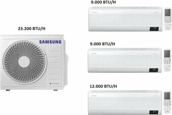Samsung Windfree 6.8 Kw 1 Dış + 3 İç Ünite (9+9+12) Duvar Tipi Multi Klima