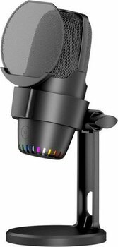 Driton Mv-9 Siyah Rgb USB Oyuncu Yayıncı ve Podcast Için Uyumlu Condenser Mikrofon