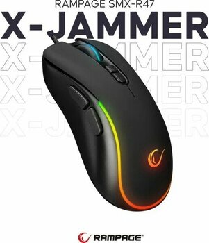 Rampage SMX-R47 X-Jammer 8 Tuş Siyah Sağ El USB 7200 DPI Gaming Oyuncu Mouse