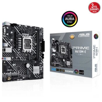 Asus Prıme H610m-E-Csm Ddr5 Hdmı-Dp Pcıe 4.0 1700P Matx Kurumsal Anakart
