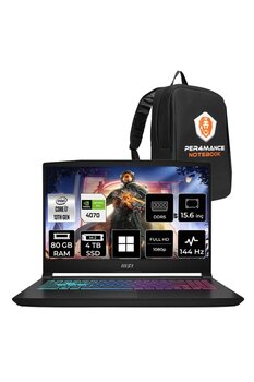 MSI KATANA 15 B13VGK i7 13620H 80GB 4TB SSD RTX4070/8GB 15.6 FHD 144Hz W11H Gaming Laptop  PER4 Çanta