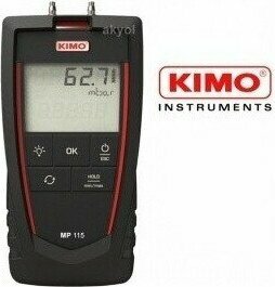 Kimo Mp 115 Manometre - Fark Basınç Ölçer - Siyah