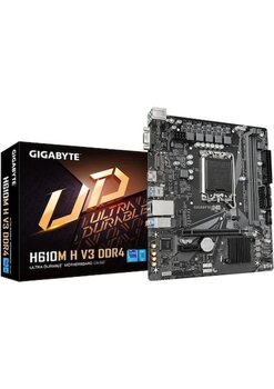 Gigabyte H610m-S2h V3 Ddr4 Vga Hdmi Dp M.2 16x (Pcie 4.0) 1700p Usb 3.2 Gen1 (12-13-14. Nesil)