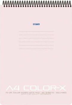 Gıpta Color-x A4 Spiralli Pp Kapak Bloknot (not Defteri) Renkli Iç Kağıtlı 80 Yp Çizgili (4 Lü Paket