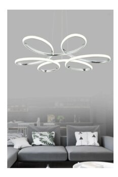 Lambadar Papatya Model Sarkıt Modern Led Beyaz Işık Ultra Power Led Avize Salon Mutfak Oda Hol Ledli Avize