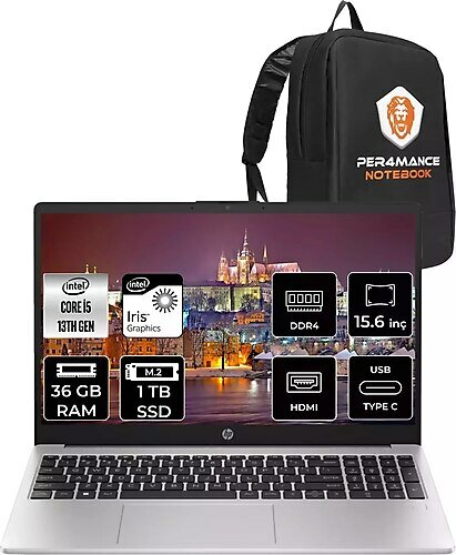 HP 250 G10 8A540EA 15.6 inç Intel Core i5 1340P 36 GB 1 TB SSD Intel Graphics FreeDOS