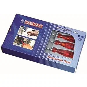 İzeltaş 4100 Kraft Seri 8 Parça Tornavida Seti
