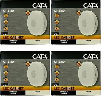 Cata Ct-5180 4000K (Günışığı) Mıknatıslı Kabin Led Aydınlatma (4 Adet)