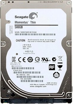 Seagate Momentus Thin ST500LT012 500 GB 5400 RPM 118.5 MB/s Harddisk