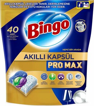 Bingo Akıllı Kapsül Pro Max Bulaşık Makinesi Deterjanı 40'lı