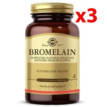 Solgar Bromelain 150 mg 3x60 Kapsül