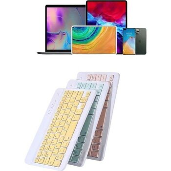 Pazarcan Android ve Ios Uyumlu Bluetooth Kablosuz Türkçe Q Klavye Renkli - 001-Renkli