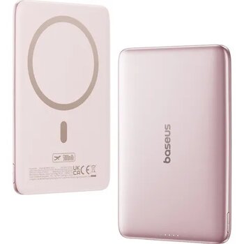 Baseus AM41 Picogo 5000 mAh Magsafe Pembe Kablosuz Powerbank