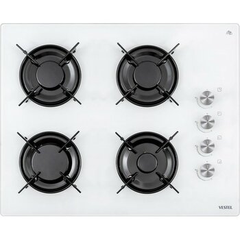 Vestel AO-65104 B-Dg-T 65 cm 4 Gözü Gazlı Ankastre Ocak - Doğalgaz - Beyaz