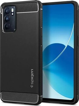 Spigen Oppo Reno6 5G ile Uyumlu Kılıf Rugged Armor Black