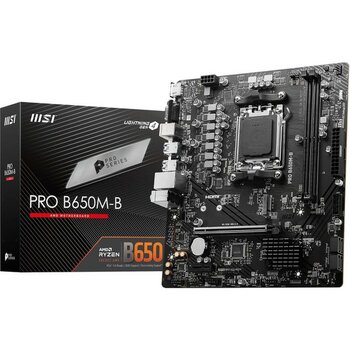 Msı MB Pro B650M-B Am5 Ddr5 6800MHZ(OC) HDMI VGA M.2 Usb3.2 2.5g Lan Matx - standart