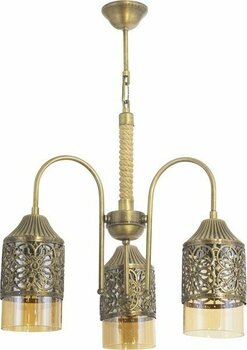 Lambadar Spor Modern Rustik Retro Üçlü Model Papatya Sarkıt Avize - 3 - Eskitme