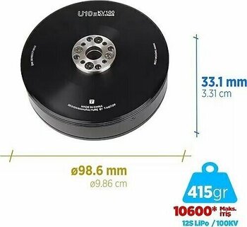 T-motor U Power Type U10 Iı 100kv Brushless Fırçasız Uav Motor Multikopter Multi-rotor Quadcopter Hexacopter Drone Motoru