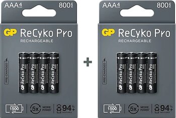 GP Recyko Pro 800 mAh 8'li Şarjlı AAA İnce Kalem Pil