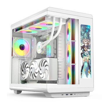 Gametech Vision Lcd 7 Argb Fanlı Beyaz Gaming Kasa