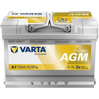 Varta A7 12v 70ah 760a Dynamıc Start Stop Agm Akü (Üretim Tarihi:2025)