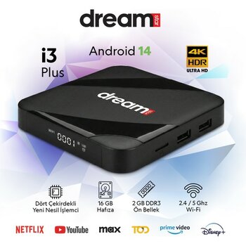 Dreamstar I3 Plus Android Tv Box | Android 14 | Ses Komut Desteği | 6k Ultra Hd