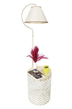 MG HOME Tasarım Sehpalı Lambader Modern Lambader Köşe Aydınlatma