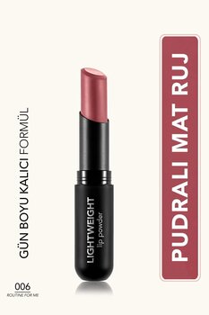Flormar Ultra Hafif Mat Ruj (KOYU PEMBE) - Lightweight Lip Powder - 006 Routine For Me - 8682536061742