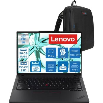 Lenovo Thinkpad T14 Gen 6 Intel Core Ultra 7 255U 96GB Ddr5 256GB SSD Freedos Intel Aı Boost 14" Wuxga (1920X1200) IPS 500NITS 100% Srgb Taşınabili...