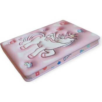 Cmk Puffy Unicorn Desenli Pofuduk Not Defteri 13 x 18 cm 96 Yaprak Çizgili - Lila