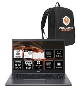 Acer Extensa 15 Ex215-55 I7-1255u 32gb Ram 1tb Ssd 15.6'' Fhd W11h Dizüstü Bilgisayar & Per4 Çanta