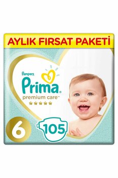 Prima Premium Care Bebek Bezi 6 Beden Aylık Fırsat Paketi 105 Adet