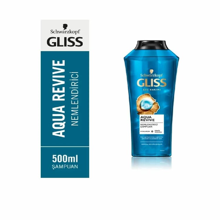 Gliss Aqua Revive Hyaluron ve Deniz Yosunu İçeren Nemlendirici Şampuan 500 Ml