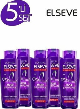 Loreal Elseve 5'li Turunculaşma Karşıtı Mor Şampuan 200 ml Seti