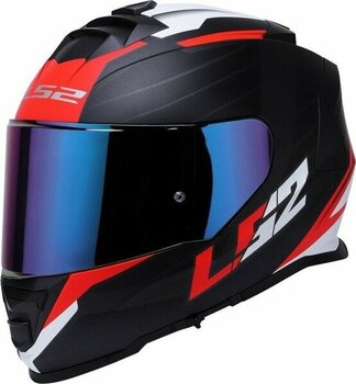 Ls2 Storm 2 Nerve Kırmızı  Kapalı Motosiklet Kaskı Gökkuşağı Camlı - L