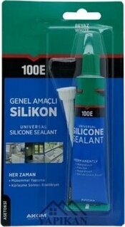 Abnturk Akfix 100E Beyaz Silikon Yapıştırıcı Tüp Silikon 50 Ml