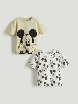 Lc Waikiki Yeni Sezon Mickey Mouse Baskı Erkek Bebek Tişört 2'li - Yeşil - 12 - 18 Ay