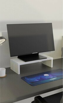 Lupicon Masif Ahşap Monitor Standı, Masaüstü Yükseltici Raf, 45x19x11.8 cm, Masif Ahşap