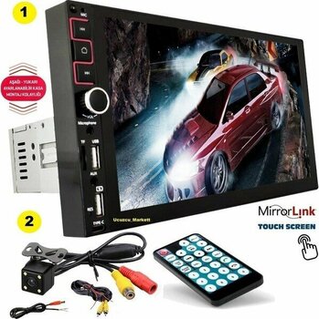 9 Inç Büyük Ekran Double Teyp (Şahın Tofaş Model) + 4 LED Gece Görüşlü Geri Vites Kamera Ikisi Bir Arada