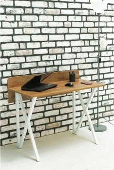 Hey Modüler Mobilya Rüya Ceviz Beyaz 103x51x74 cm Çalışma Masası