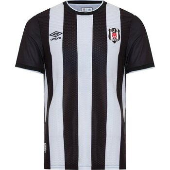 Beşiktaş Umbro Çubuklu Forma 24/25 Sezonu Standart Kalıp ve Terletmeyen Kumaş - 7 - 8 Yaş - Siyah - Beyaz