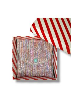 STE Lureks Parıltılı Çıtçıtlı Ped Çantası – 12x12 cm Kompakt Ped Taşıma Çantası