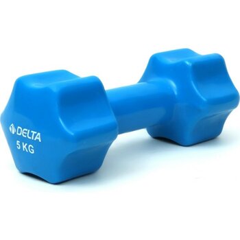 Delta 5 Kg x 1 Adet Deluxe Pvc Kaplama Mavi Demir Dambıl