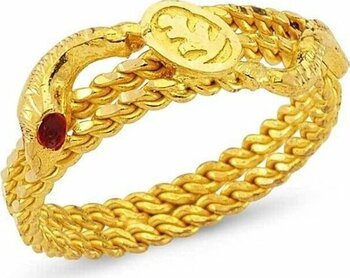 Iki Sıralı Burma Yüzük 22 Ayar Altın 4.50 Gram Standart 22 Ayar