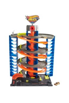 mattel Hot Wheels Mega Garaj Oyun Seti 1 Hot Wheels 1:64 Ölçekli Araç Dahil, Sarmal Asansör